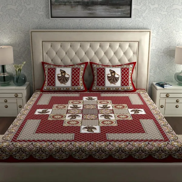 Rajasthani_Jaipuri_Traditional_Double_Bed_Bedsheet_with_2_Pillow_Covers_-(Red)